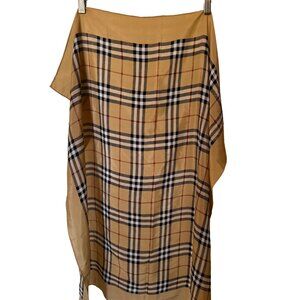 Plaid Silky Scarf